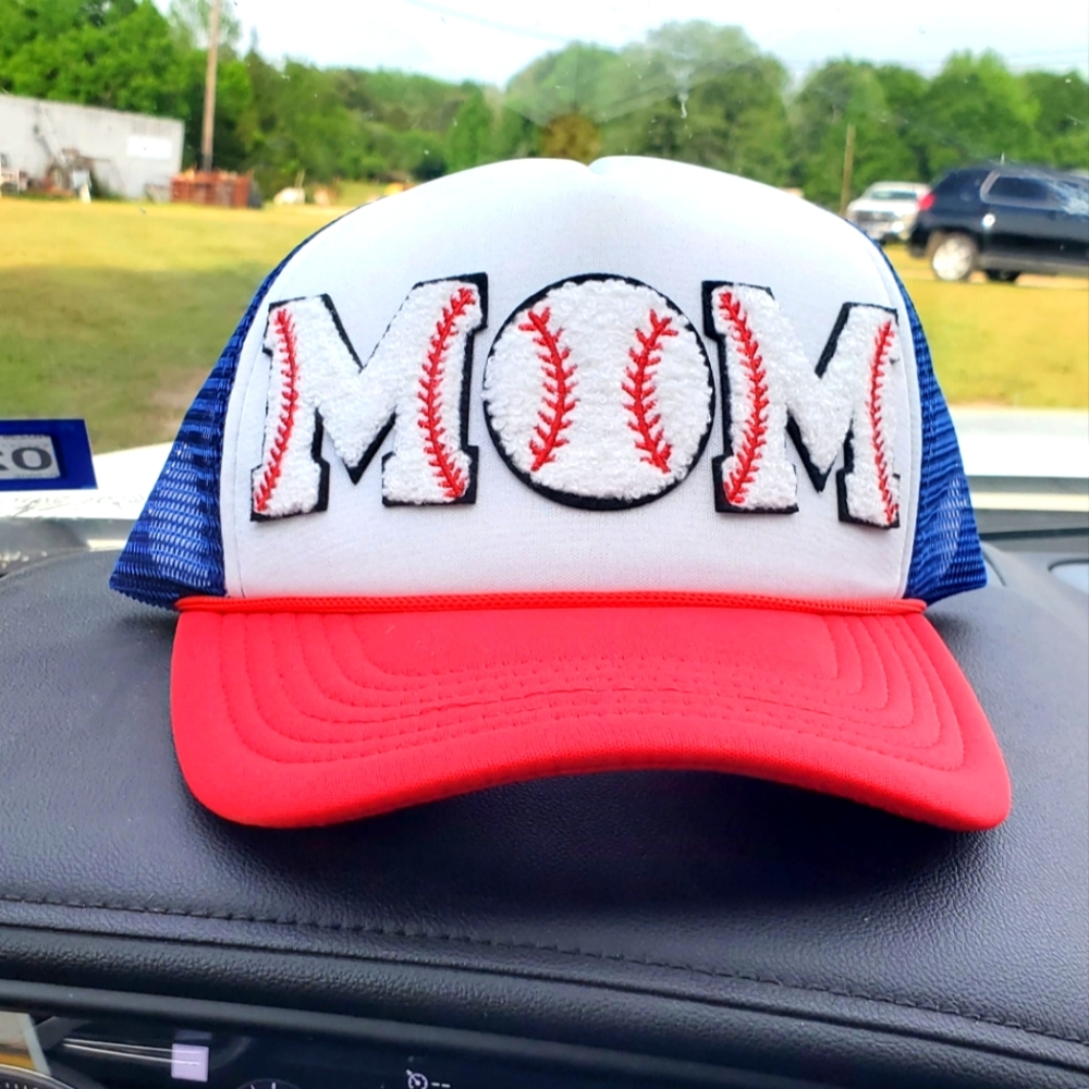 BNNW Mom Baseball cap red white and blue